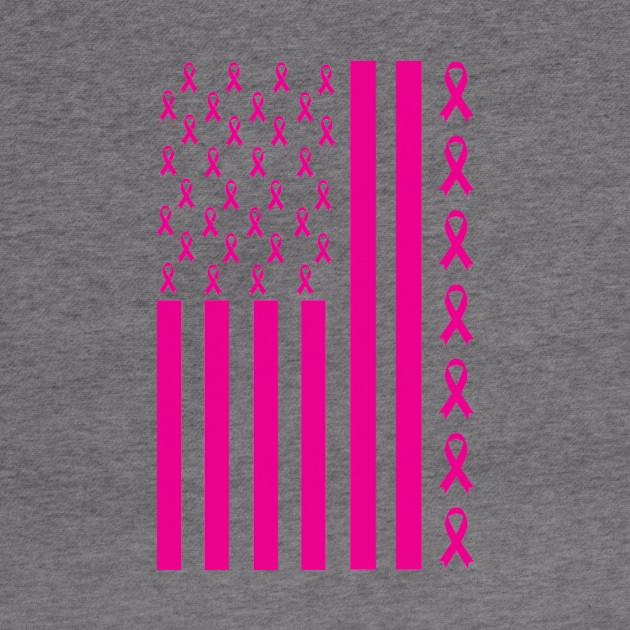 breast cancer awareness American flag by first12